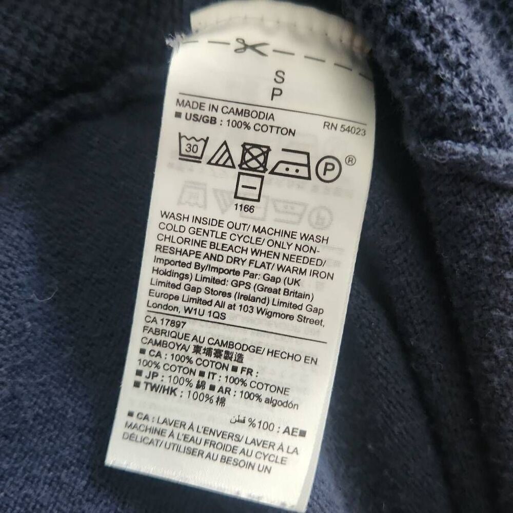 GAP Ladies Size Small Navy Cotton Cardigan - Picture 5 of 6
